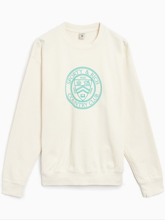 Sporty & Rich Tops - Sporty & Rich Paris Country Club Crew Neck Sweatshirt Size XL